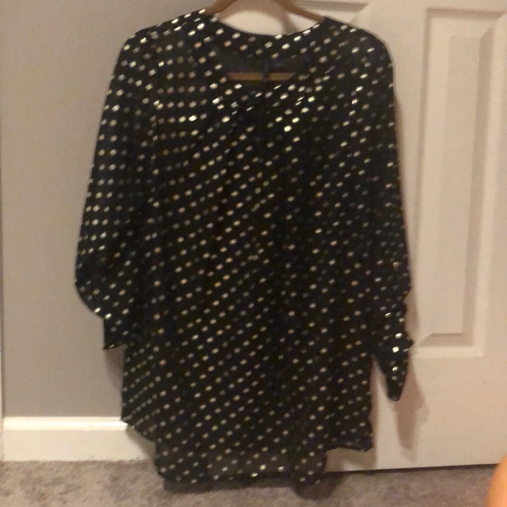 Black and gold blouse